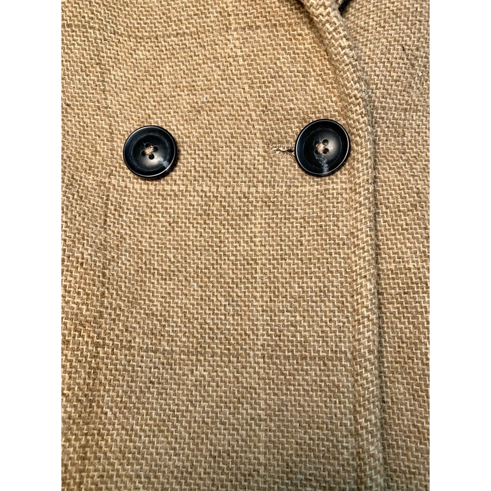 Zara Girls Double Breasted Brown Tweed Wool Blend Peacoat Gossip Girl / 11-12 - Picture 15 of 16